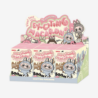 Popmart Labubu The Monsters Exciting Macarons Vinyl Face (6 Blind Boxes)