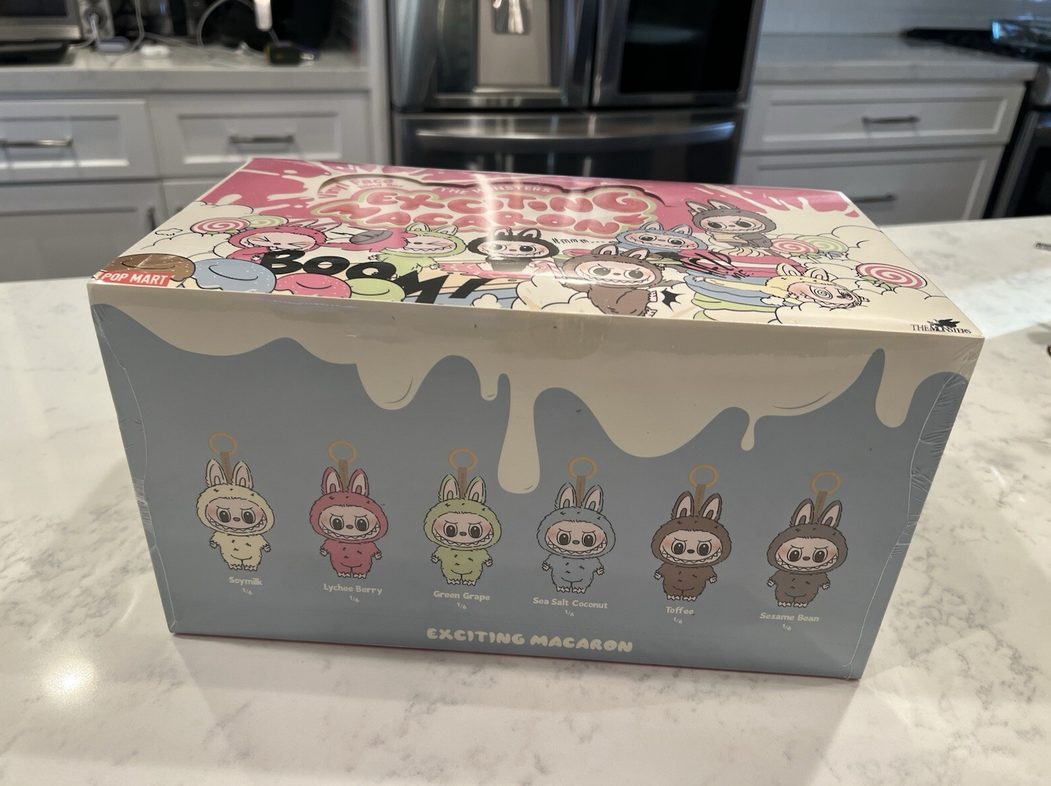 Popmart Labubu The Monsters Exciting Macarons Vinyl Face (6 Blind Boxes)
