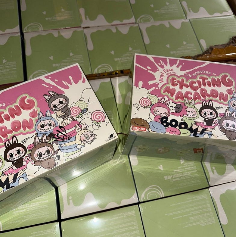 Popmart Labubu The Monsters Exciting Macarons Vinyl Face (6 Blind Boxes)